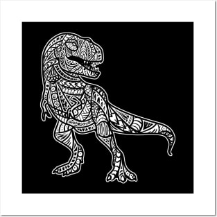 T rex Tribal Posters and Art